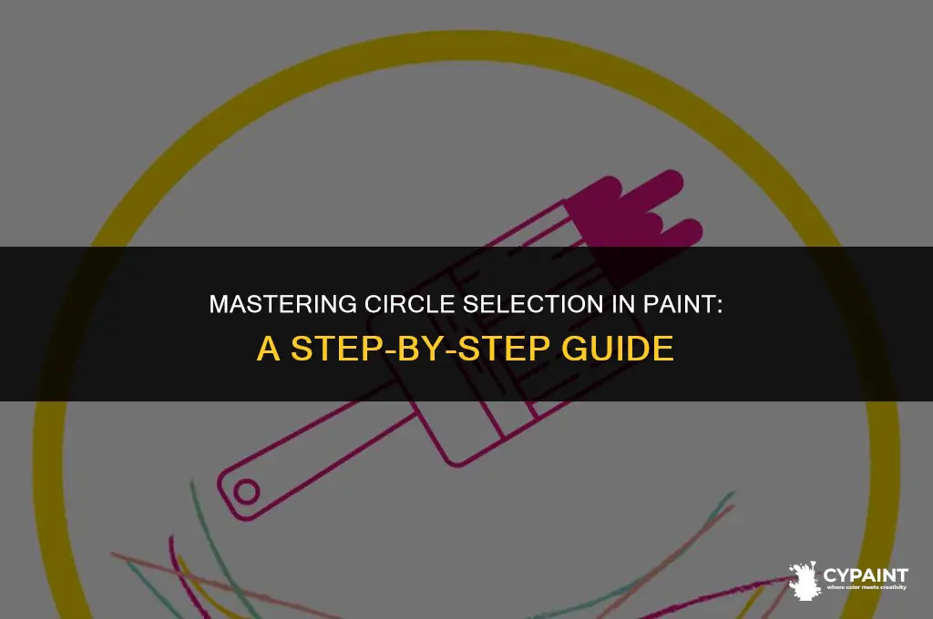how can you select a circle in paint