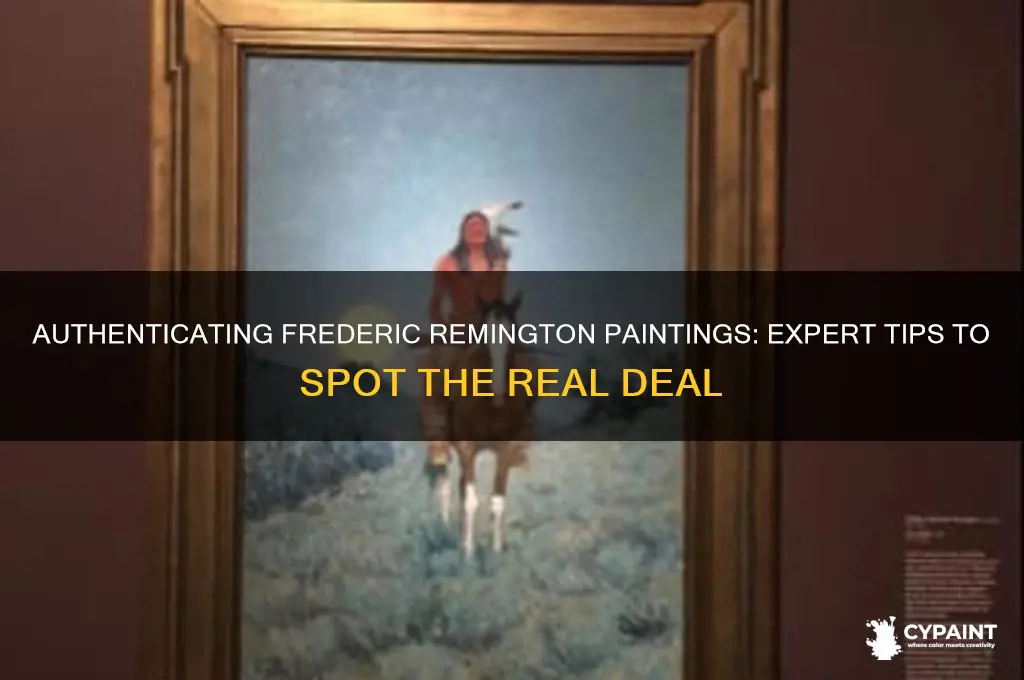 how can you tell a frederic remington painting is real