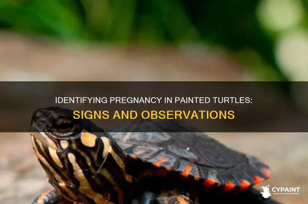 how can you tell if a painted turtle is pregnant
