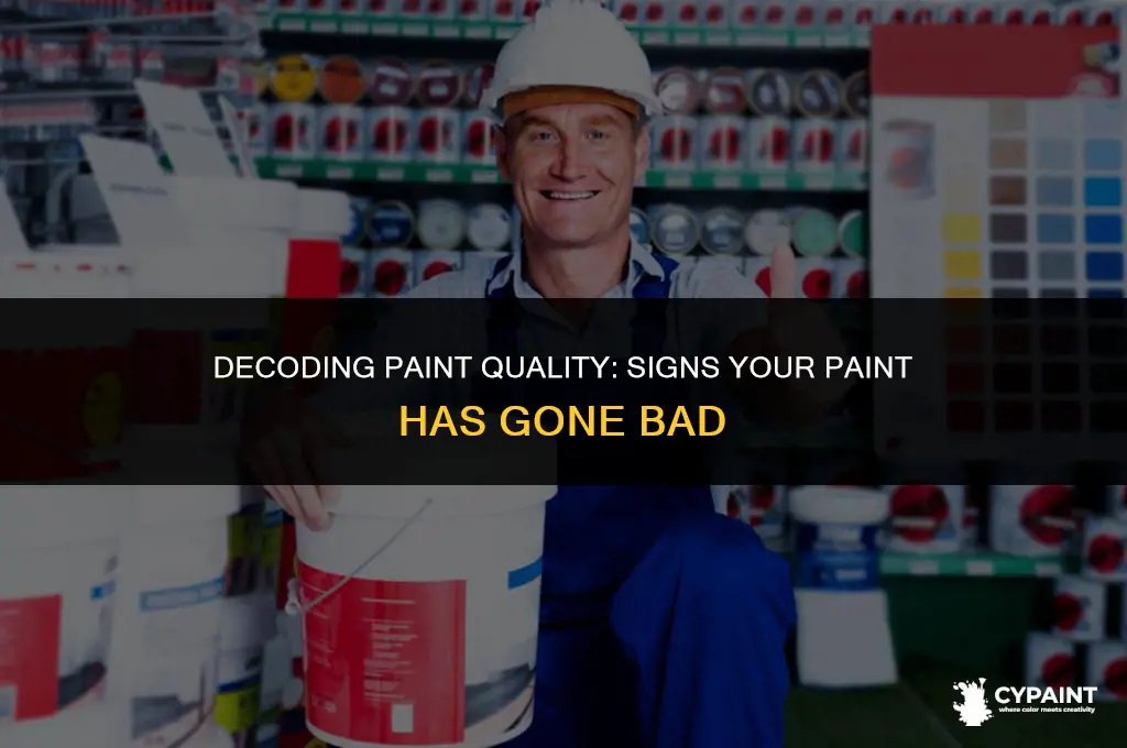 how can you tell if paint is bad