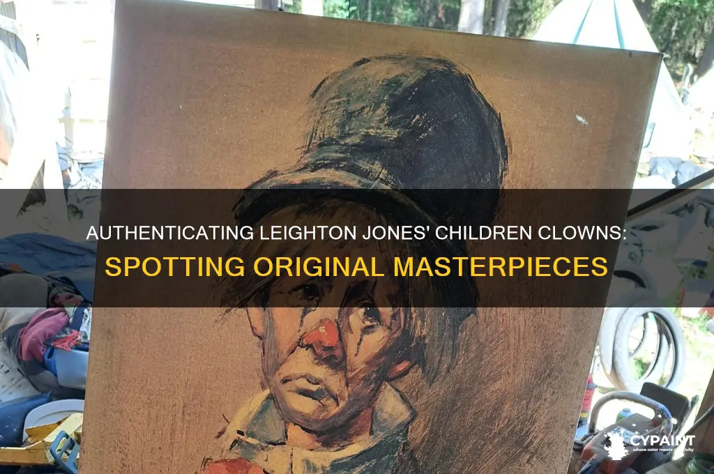 how can you tell original leighton jones painting children clowns