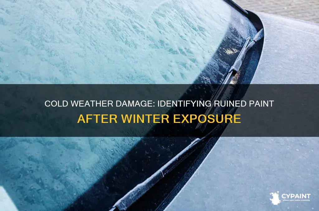 how can yoy tell if paint isnruined from cold weather