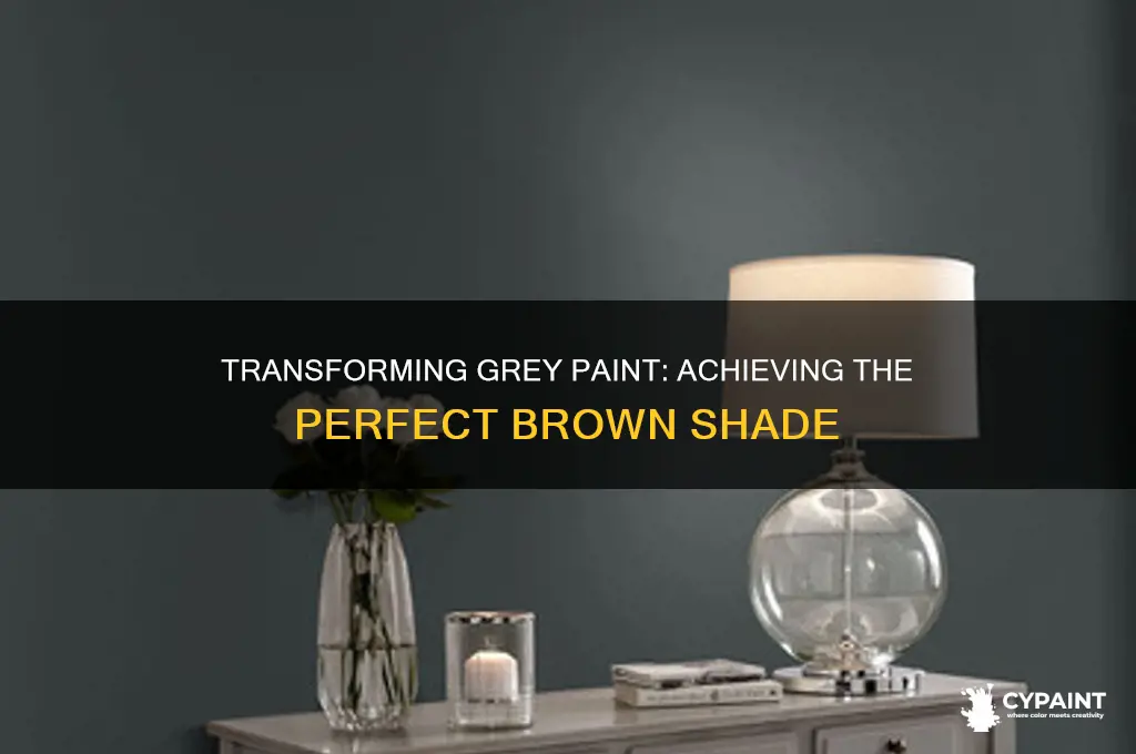 how change grey paint to a brown paint