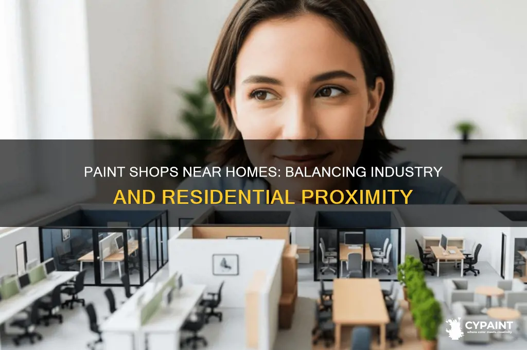 how close can a paint shop be to residental area