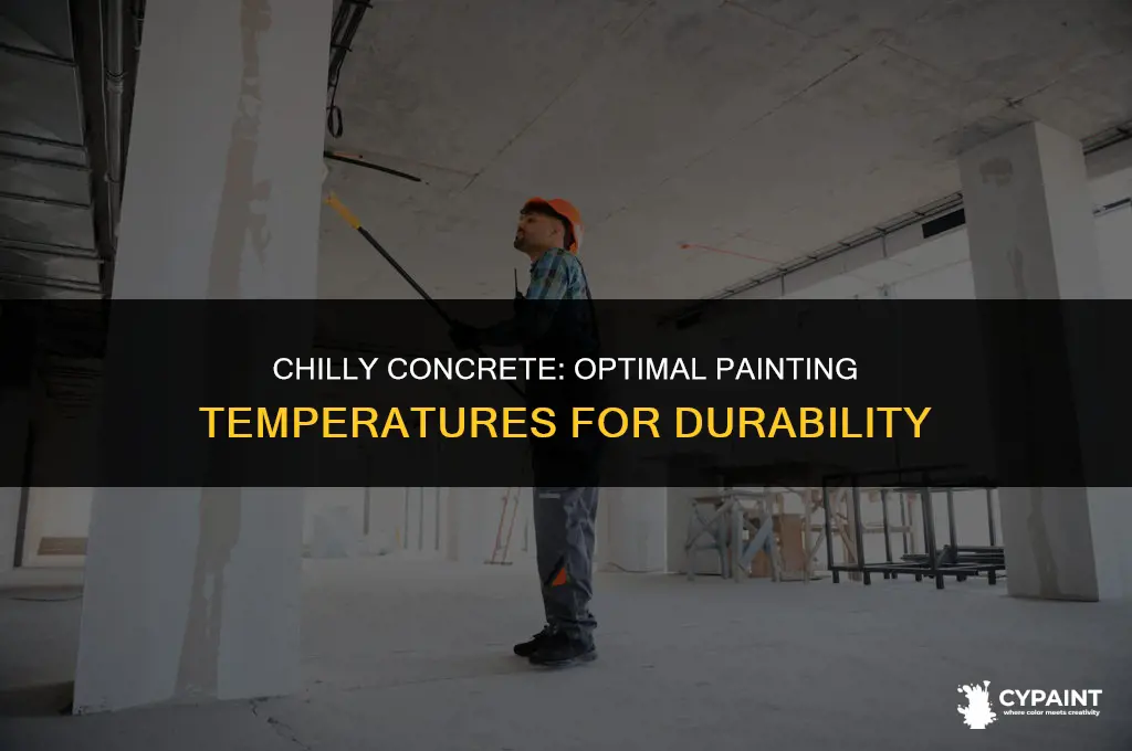 how cold can it be to paint concrete