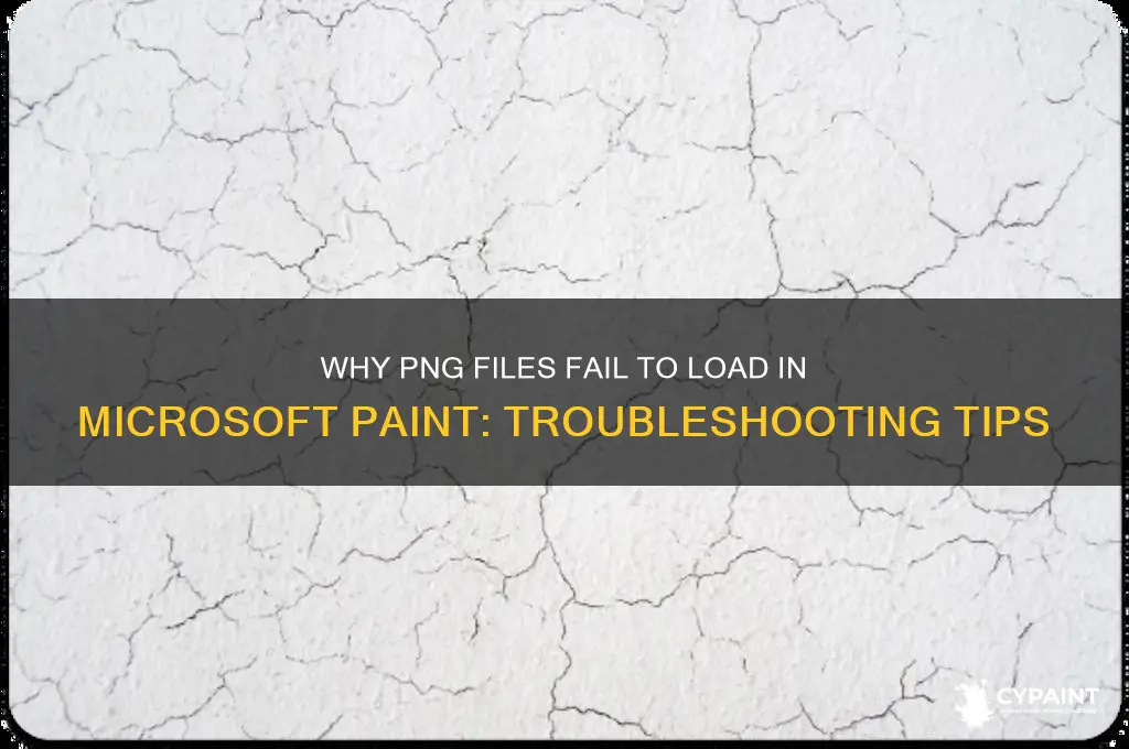 how come png wont work on paint