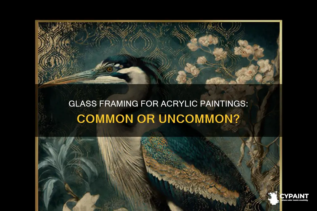 how common is framing acrtlic paintings under glass