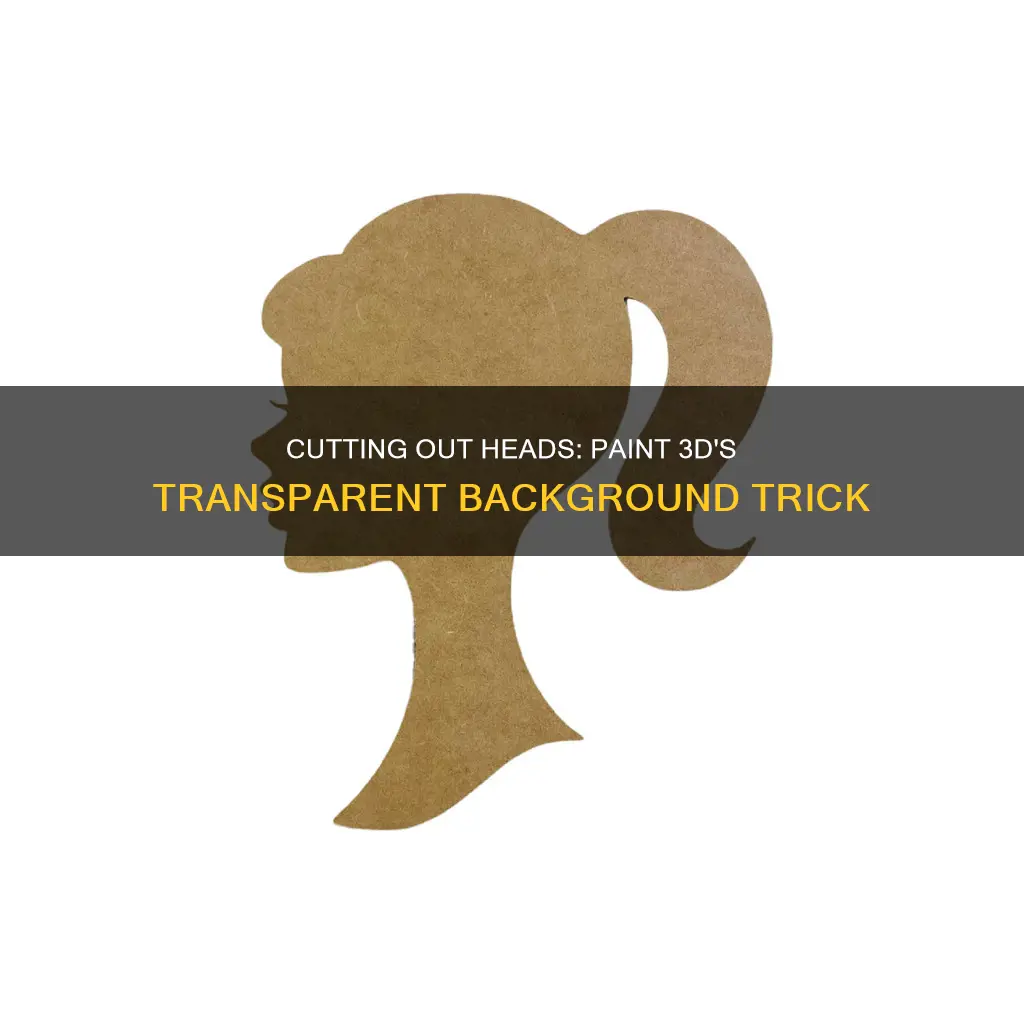 how cut out head with transparent background paint 3d