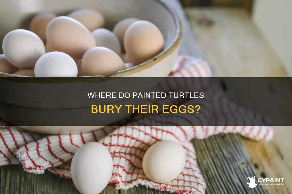 how deep do painted turtles bury their eggs