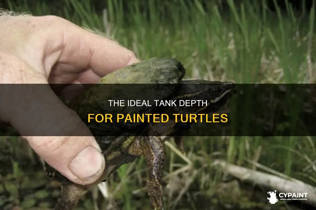 how deep should a painted turtle tank be