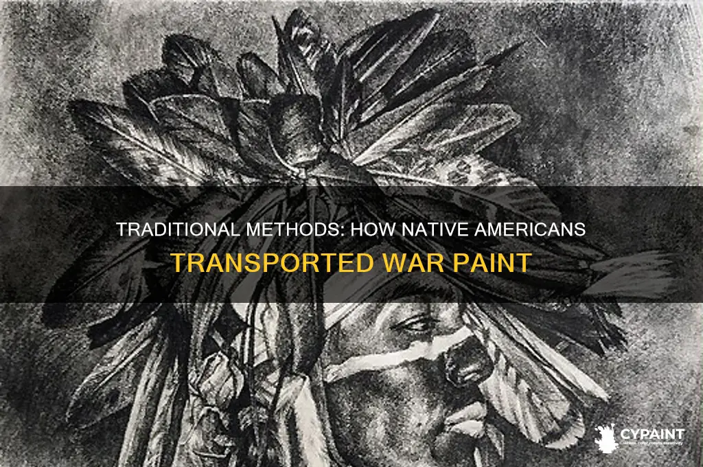 how did america indians transport war paint