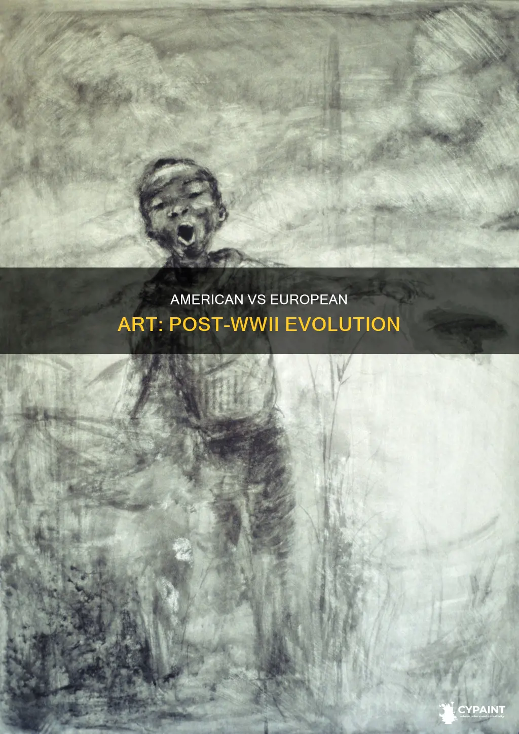 how did american and european paintings differ after wwii