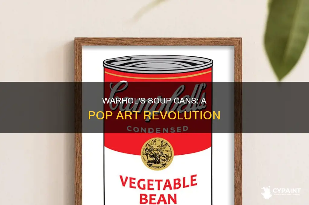 how did andy warhol paint campbells soup label