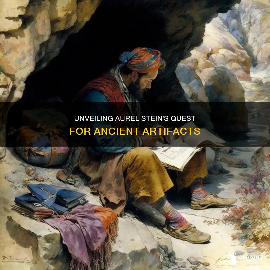 how did aurel stein obtain ancient manuscripts and paintings