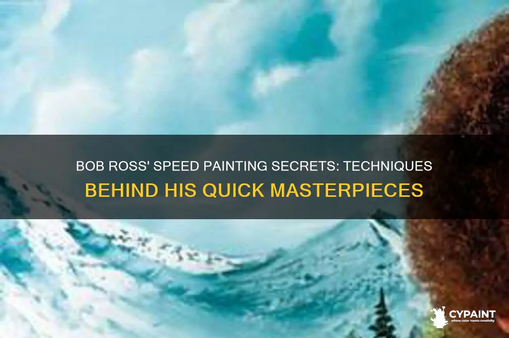 how did bob ross paint so fast