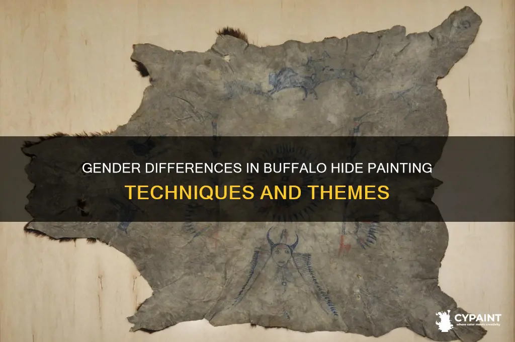 how did buffalo hide painting vary between men and women