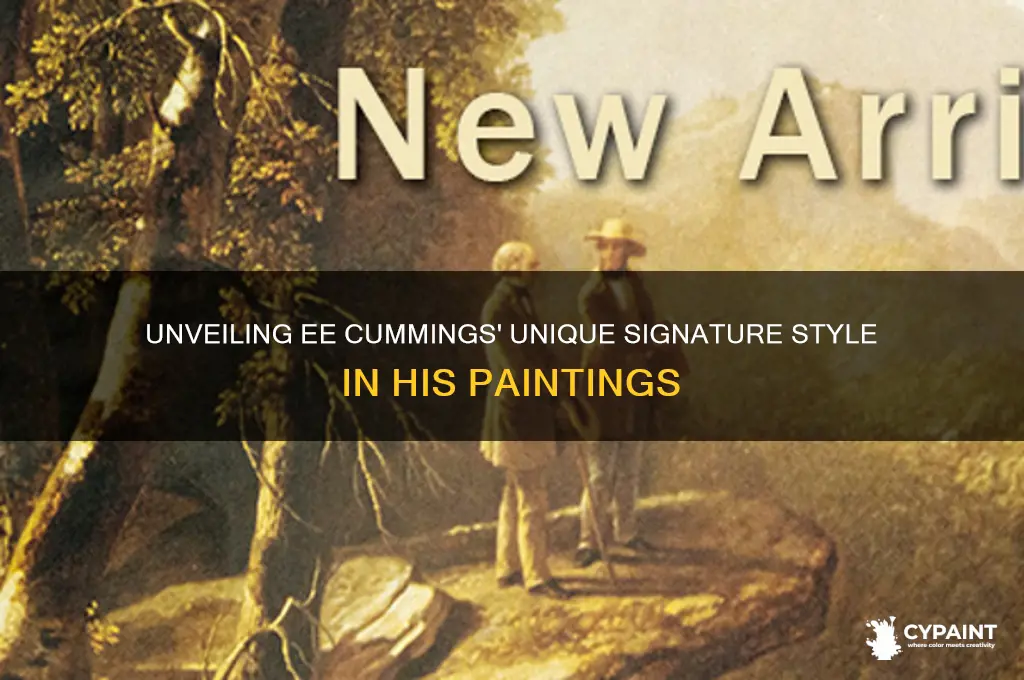 how did ee cummings sign his paintings