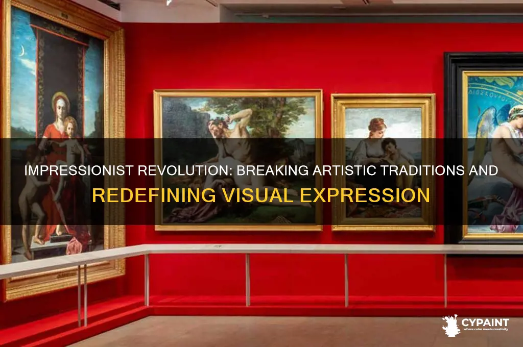 how did impressionist paintings differ from previous works of art