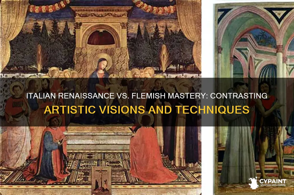 how did italian renaissance painting differ from the flemish school