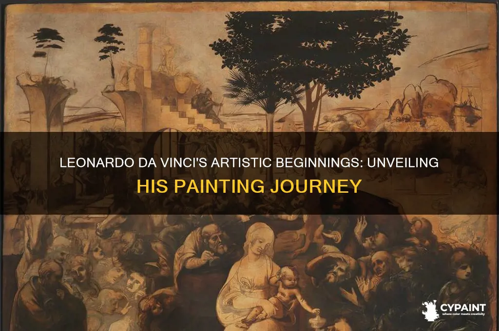 how did leonardo da vinci start painting