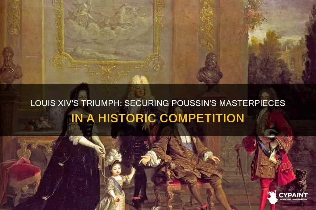 how did louis 14 gain the nicolas poussin paintings competition