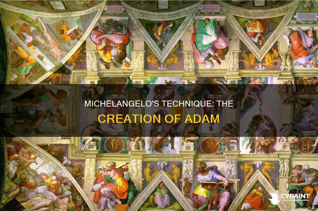 how did michelangelo paint the creation of adam