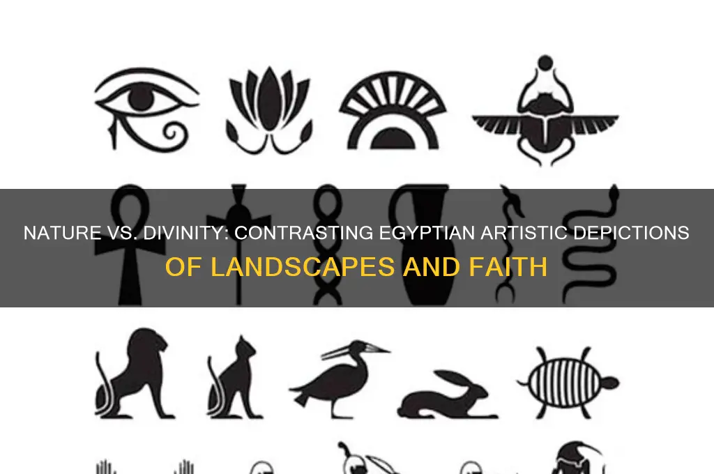 how did paintings of nature differ from religious paintings egypt