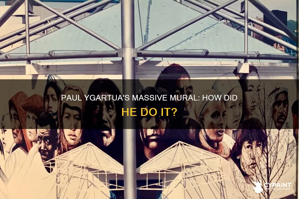 how did paul ygartua paint the largest mural