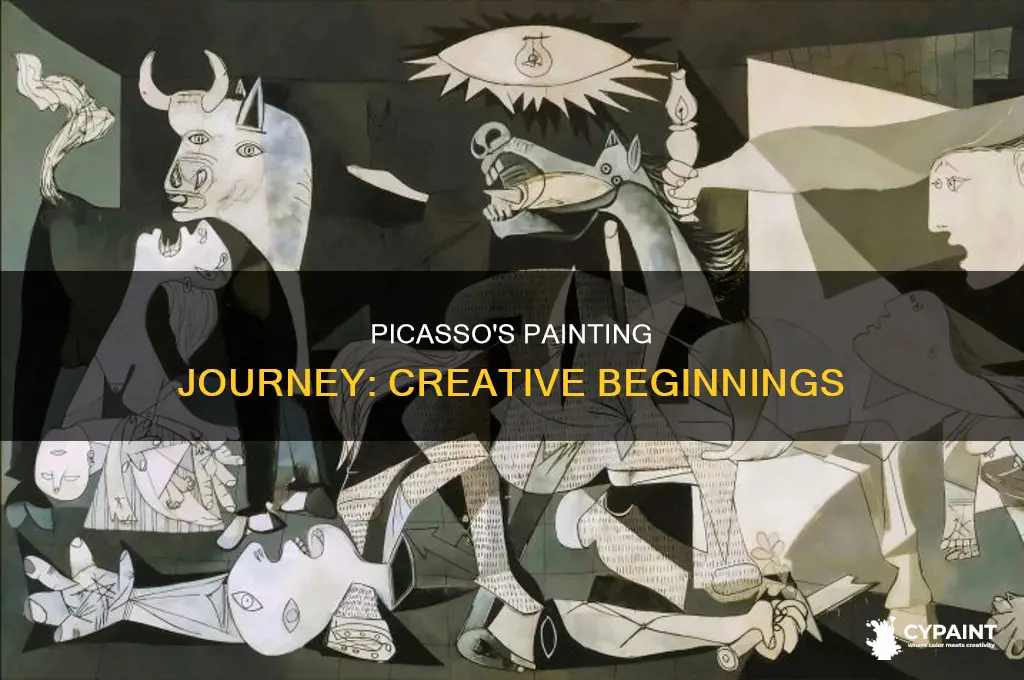 how did picasso begin development of this painting