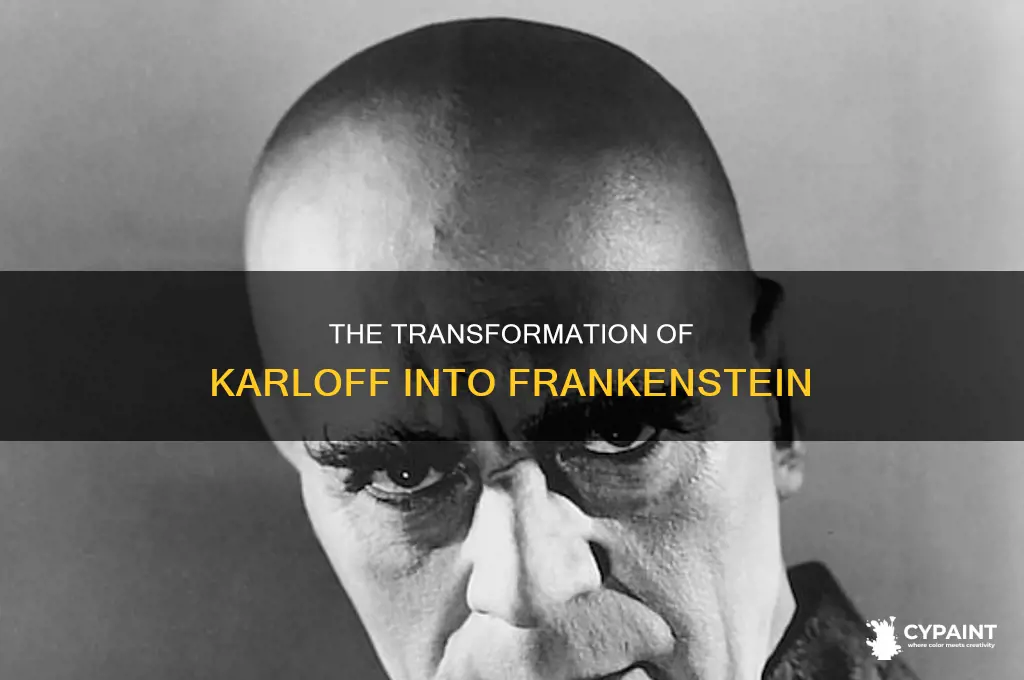 how did they paint boris karloff to frankenstein