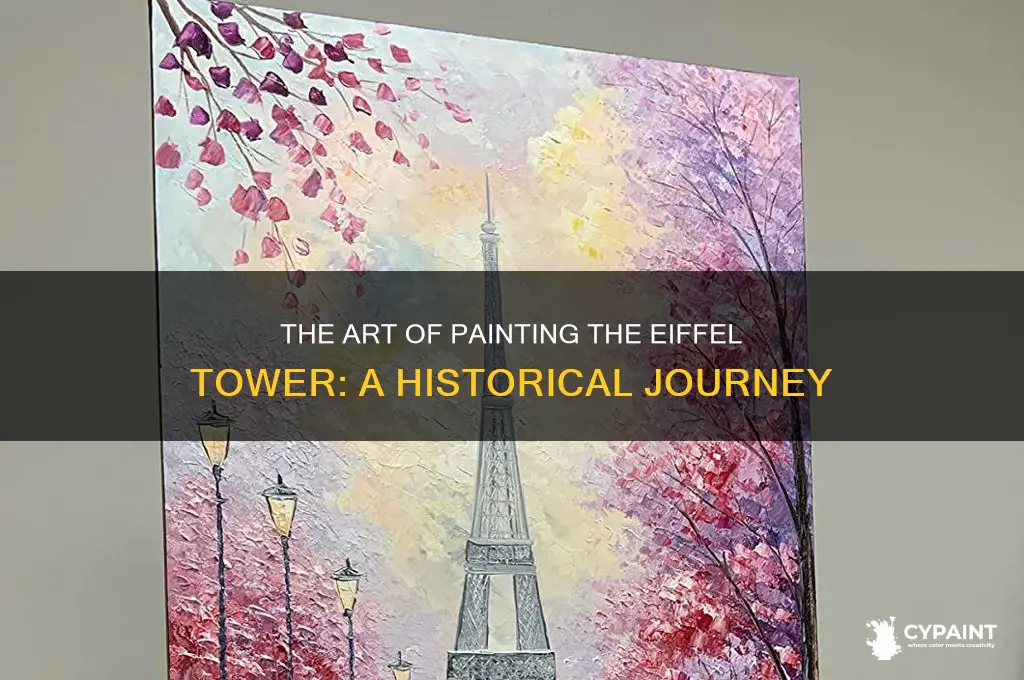 how did they paint the eiffel tower