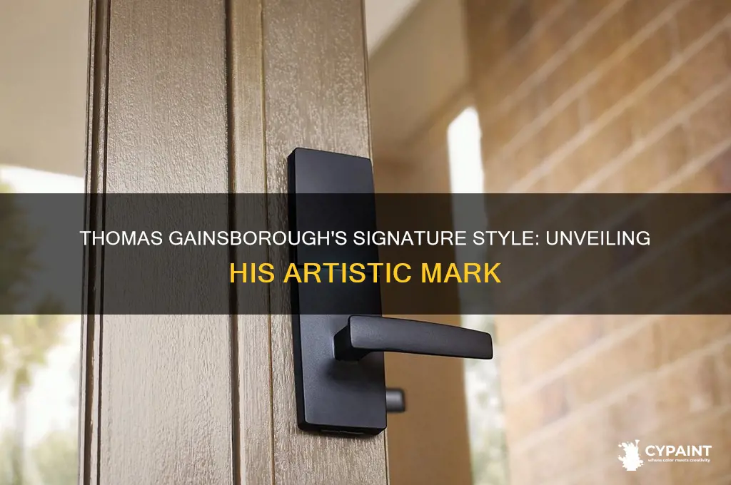 how did thomas gainsborough sign his paintings