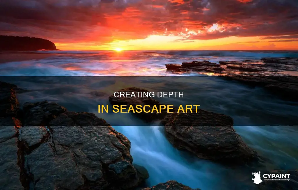 how do artists show distance in a seascape painting