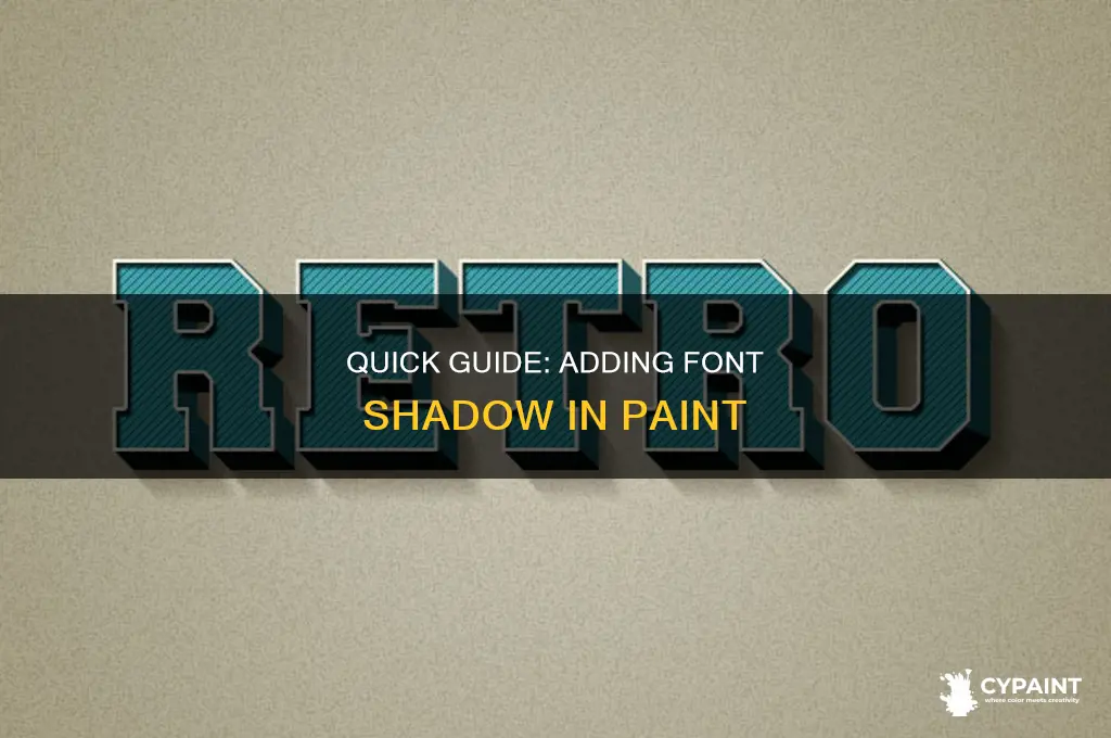 how do i add font shadow on paint