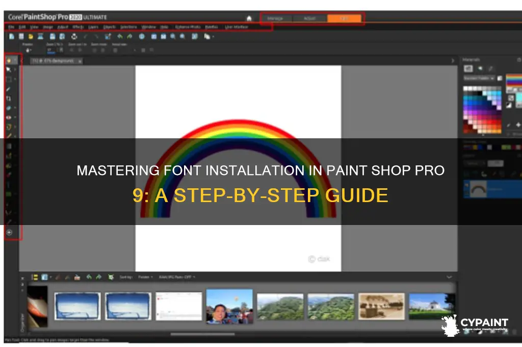 how do i add fonts in paint shop pro 9