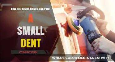 DIY Dent Repair: Bondo Primer and Paint for Small Dents