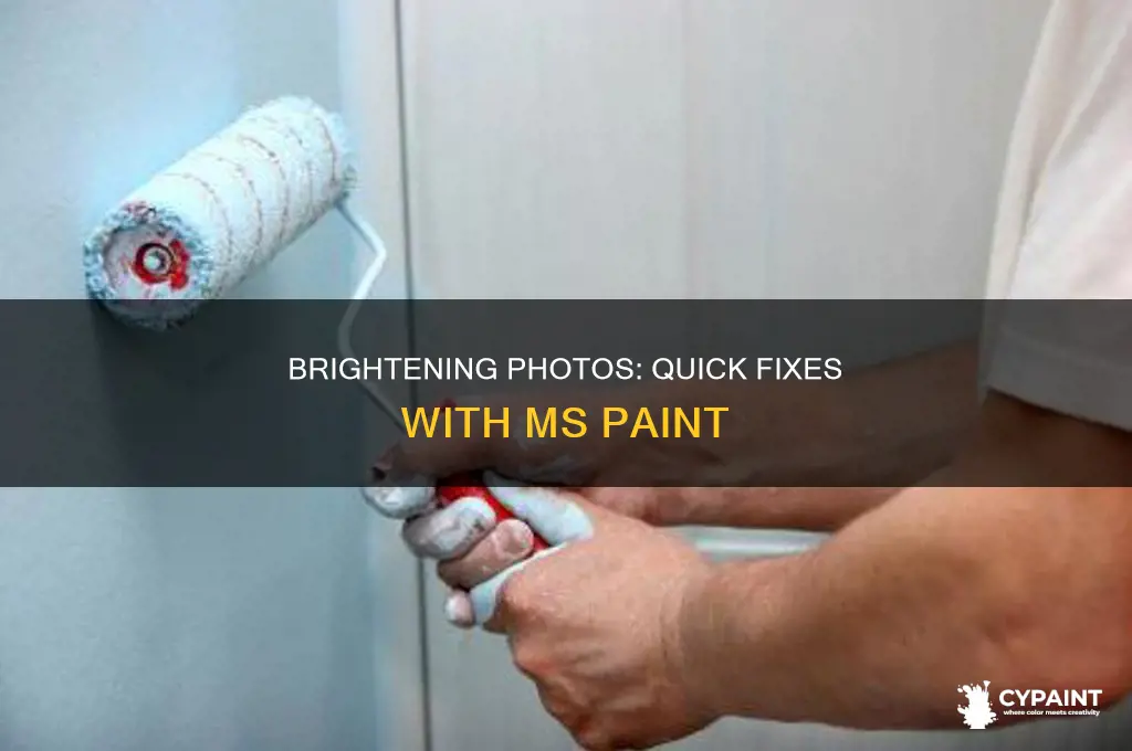 how do i brighten a photo in paint