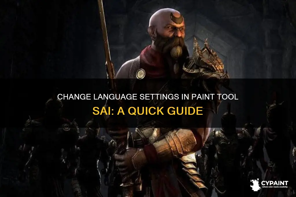 how do i change language setting in paint tool sai
