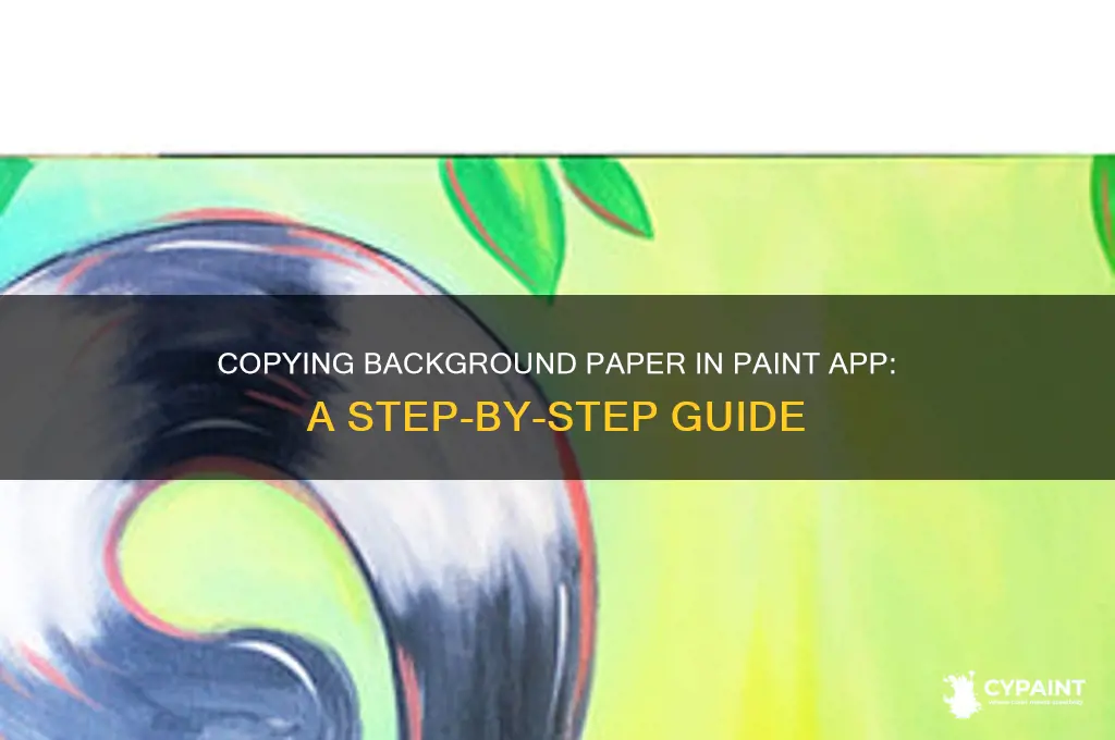 how do i copy a background paper in paint app