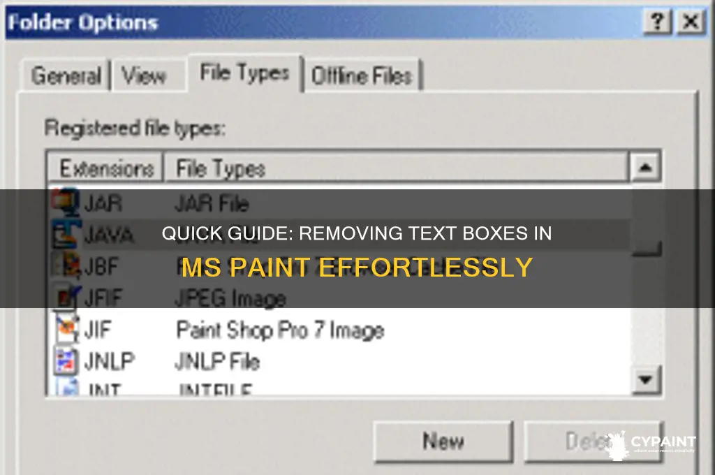 how do i delete a text box in ms paint