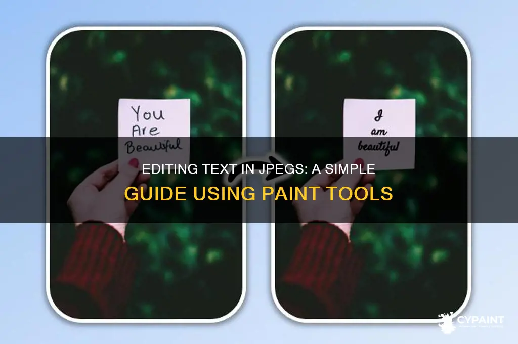 how do i edit text in a jpeg in paint
