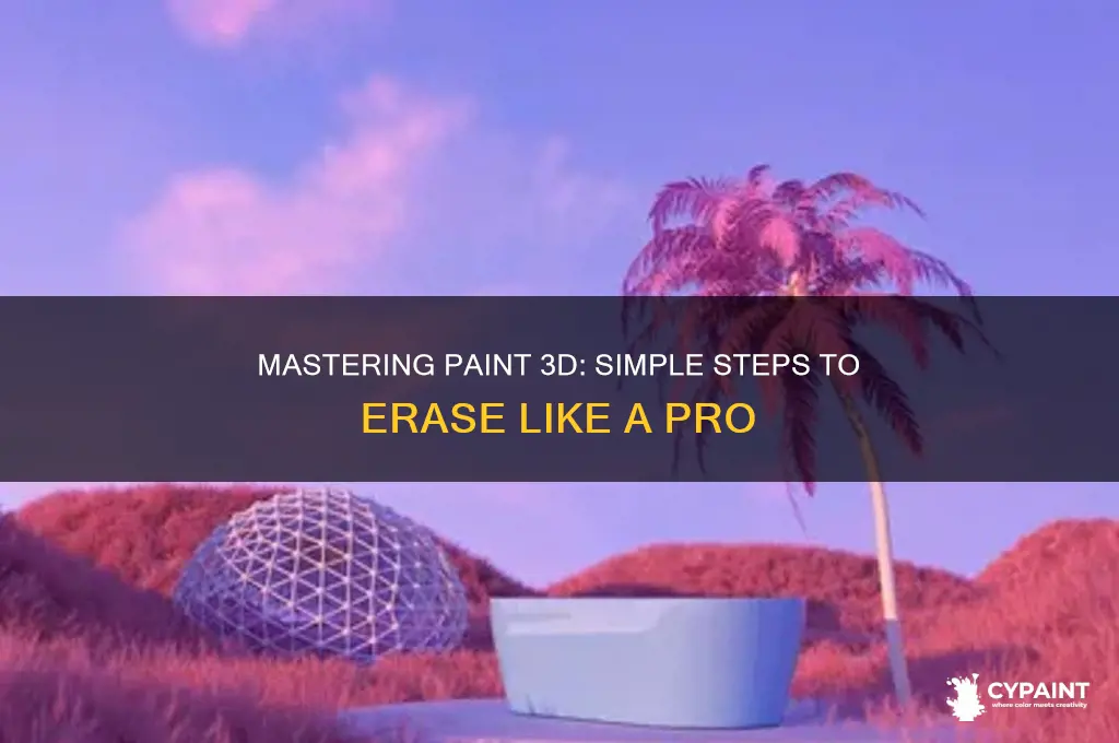 how do i erase in paint 3d
