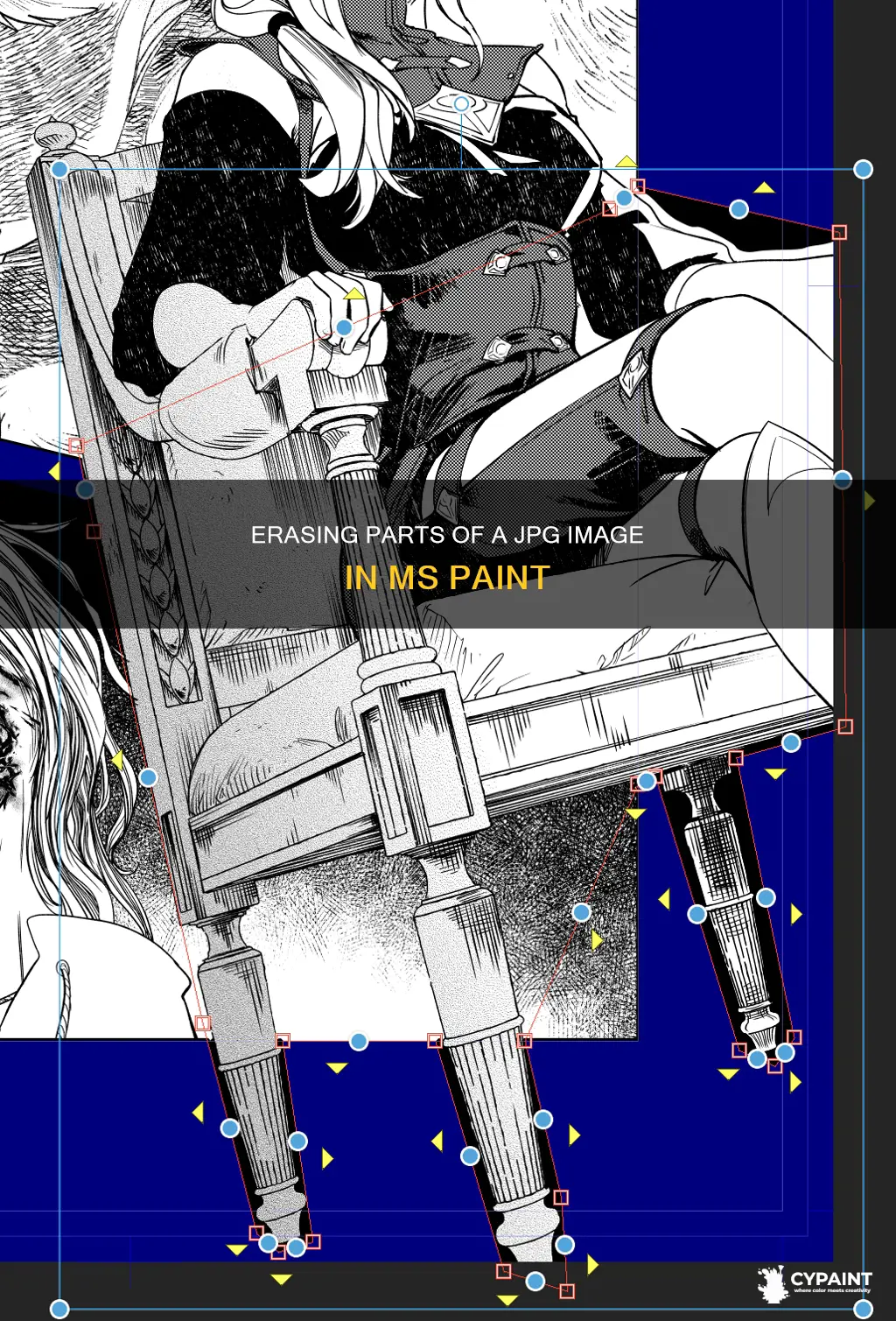 how do i erase portions of jpg in paint