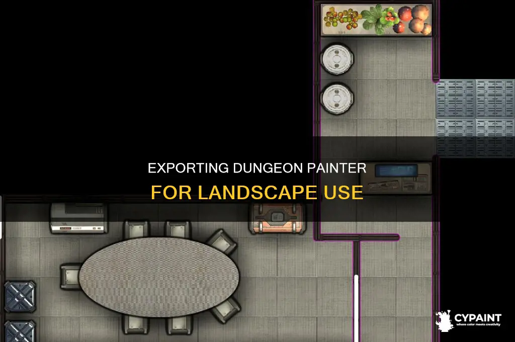 how do i export dungeon painter in landscape