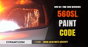Finding the Paint Code for Your 1989 Mercedes 560SL