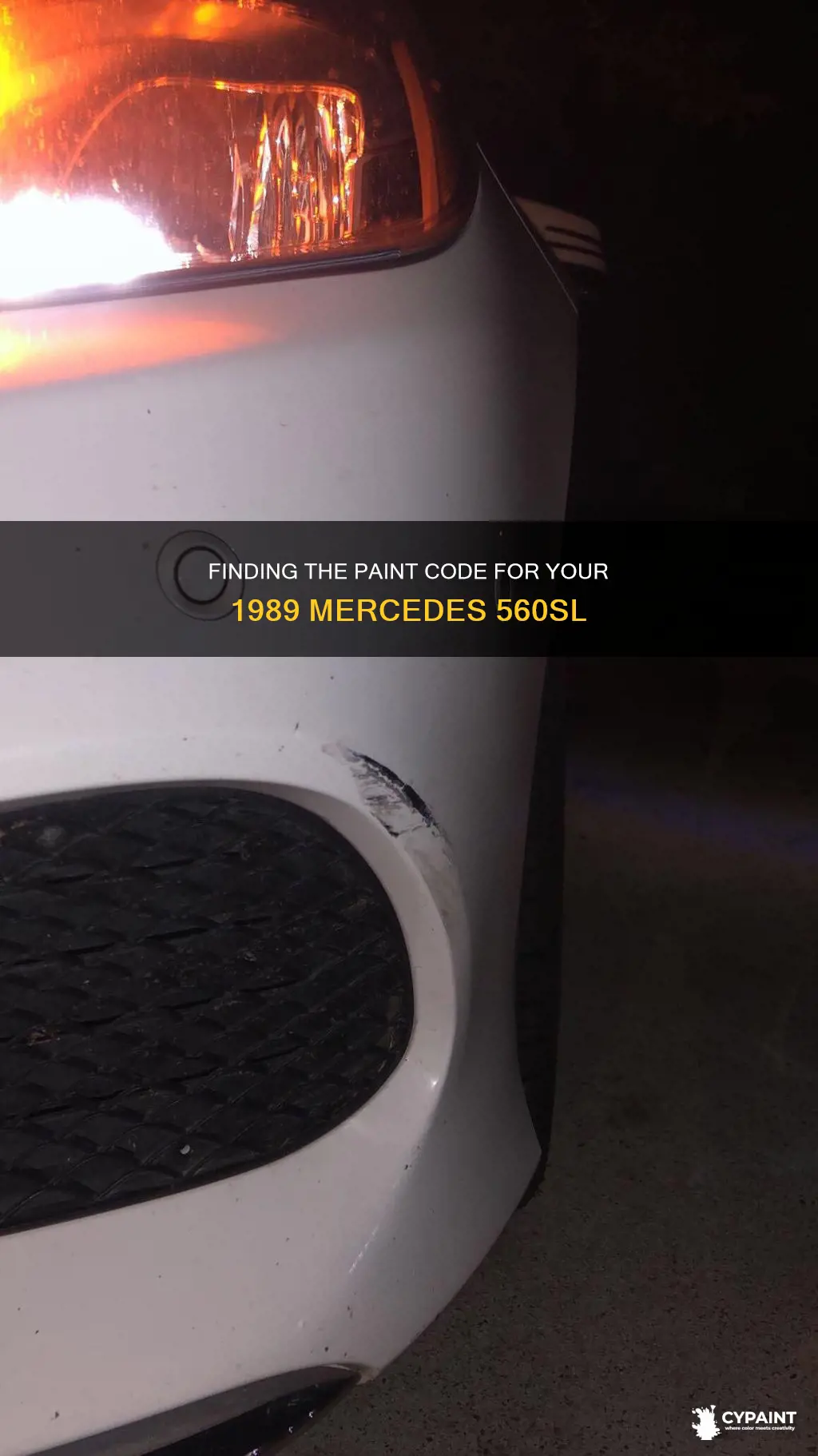 how do i find 1989 mercedes 560sl paint code