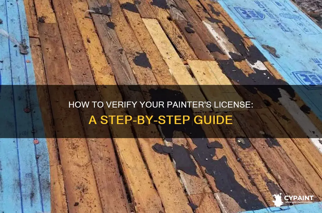 how do i find out if my painter is licensed