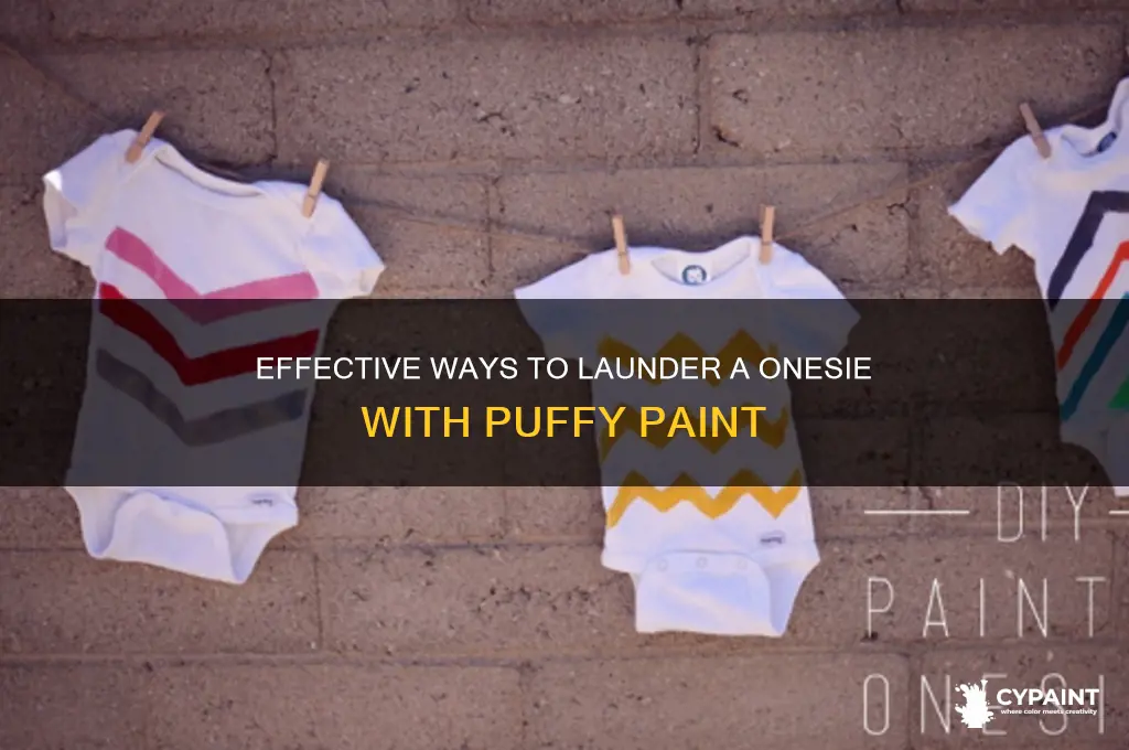 how do i launder onesie with puffy paint