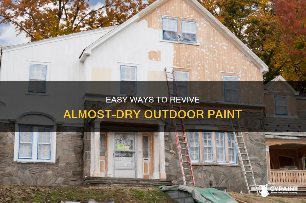 how do i liquify outdoor paint almost dry
