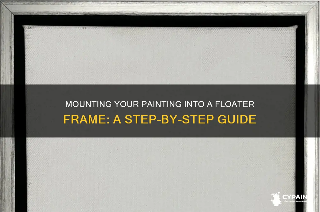 how do i mount a painting into a floater frame